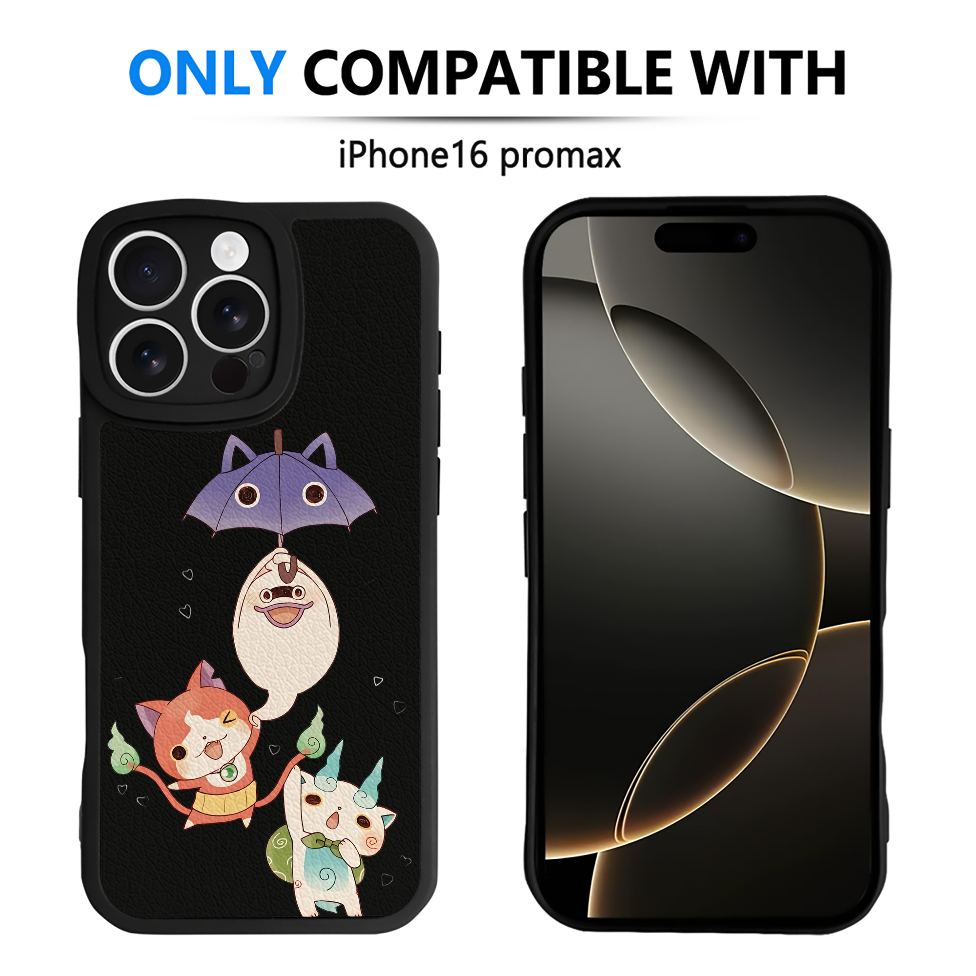 （画像用） 妖怪ウォッチ Yo-kai Watch 【iPhone 16シリーズ対応】シリコンスマホケース（レザー調） 材質：シリコン